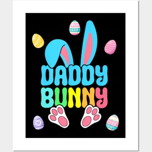 Daddy Bunny Ears Easter Cool Family Dad Happy Father Papa Posters and Art